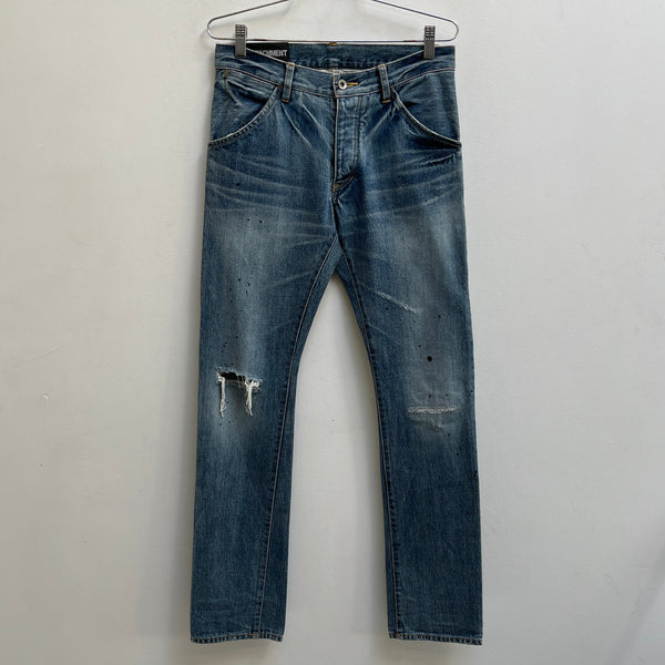 00S Attachment Paint Splatter Straight Cut Jeans