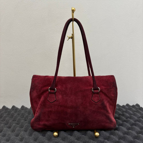 00s Prada Suede Camoscio Shoulder Bag