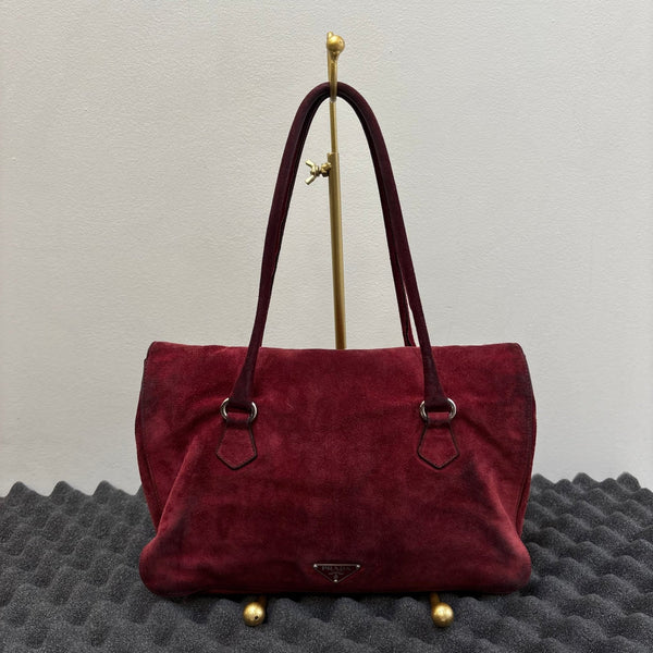 00s Prada Suede Camoscio Shoulder Bag