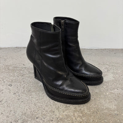 FW10 Ann Demeulemeester Stiletto Wedge Ankle Boots