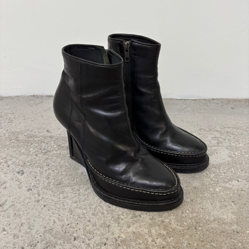 FW10 Ann Demeulemeester Stiletto Wedge Ankle Boots
