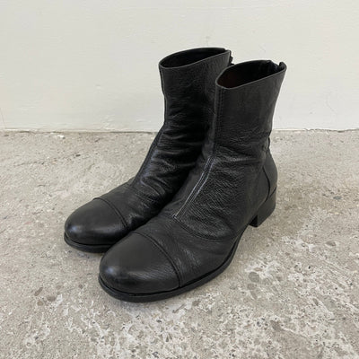 00s Costume National Back-Zip Leather Boots