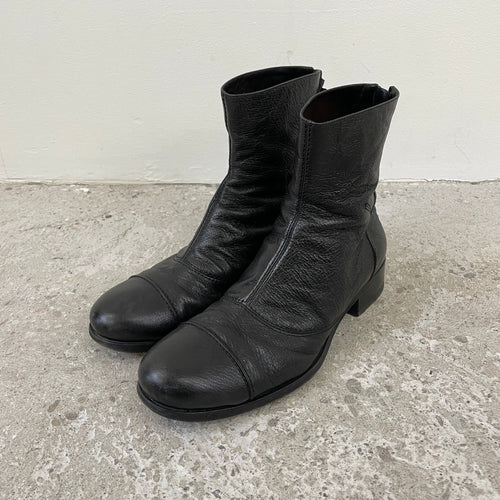 00s Costume National Back-Zip Leather Boots