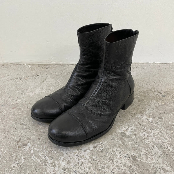 00s Costume National Back-Zip Leather Boots