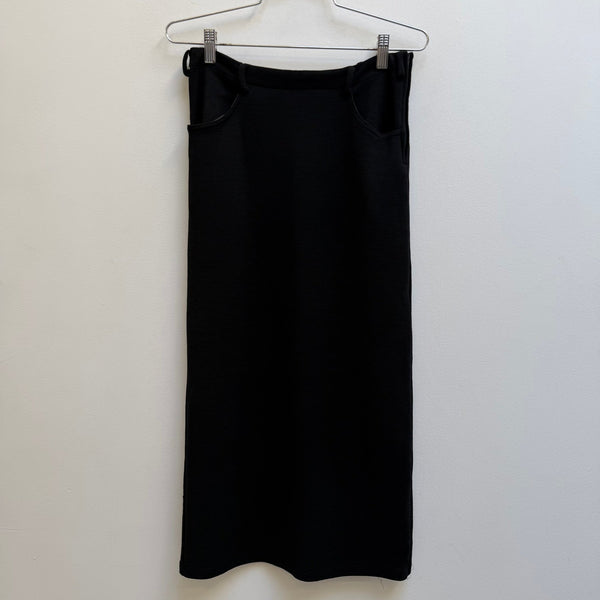 Y’s By Yohji Yamamoto Black Midi Skirt