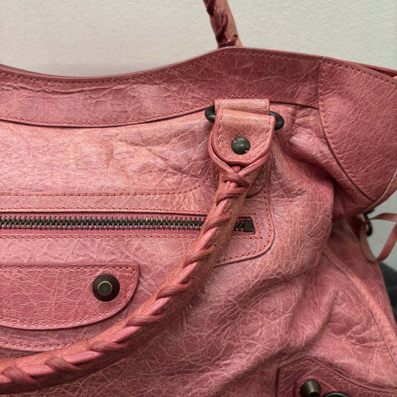 SS09 Balenciaga Pink City Leather Bag