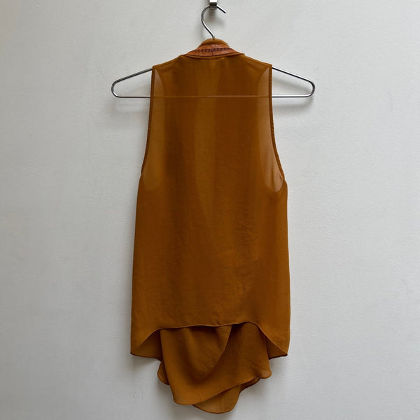 2010s Helmut Lang Neckline Design Draped Tank Top