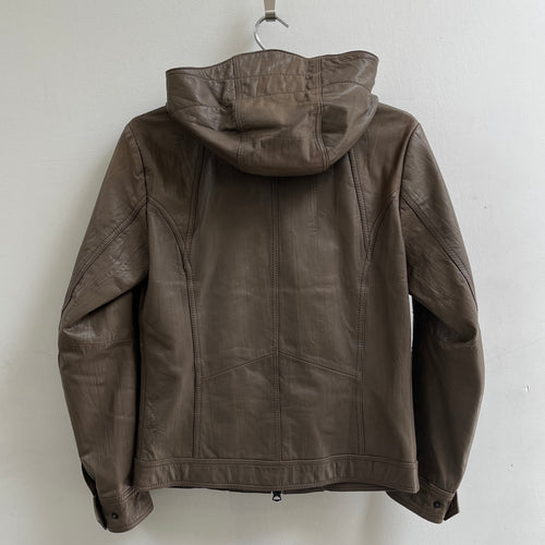 Tête Homme Hooded Goatskin Leather Jacket