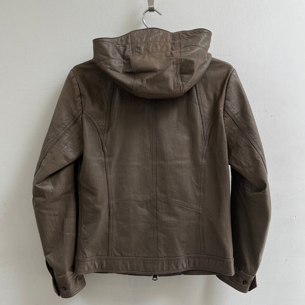 Tête Homme Hooded Goatskin Leather Jacket