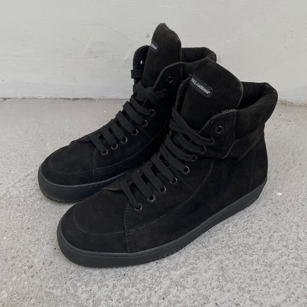 00s Dolce & Gabbana Suede High Top Sneakers
