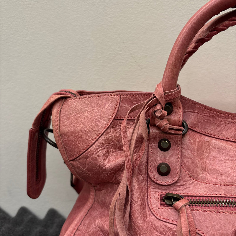 SS09 Balenciaga Pink City Leather Bag