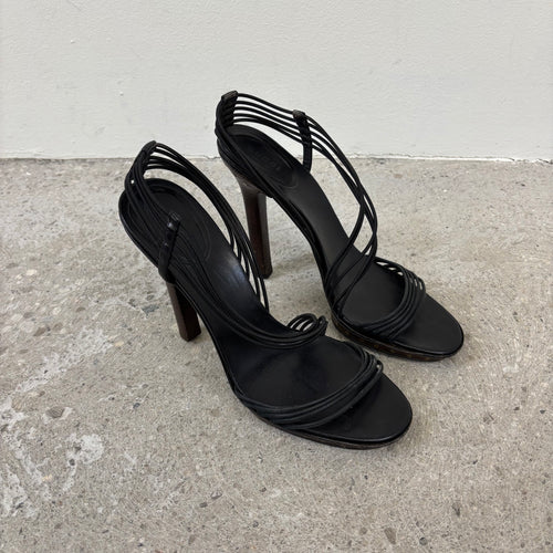 00s Gucci by Tom Ford Leather Strappy Sandal Heels