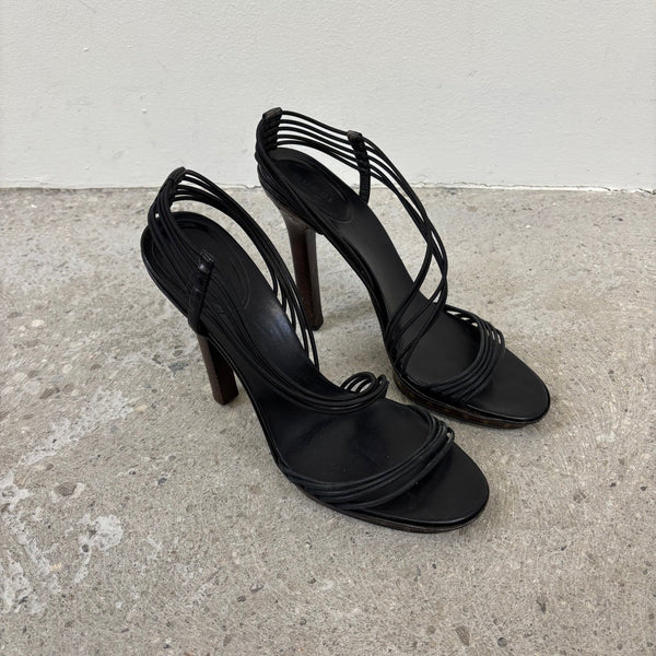 00s Gucci by Tom Ford Leather Strappy Sandal Heels