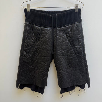 00s Le Grande Bleu (L.G.B.) Layered Deer Leather Shorts