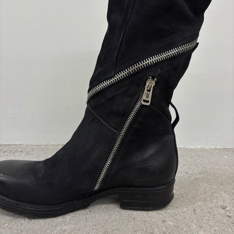 A.S. 98 Leather Wrap Zipper Boots