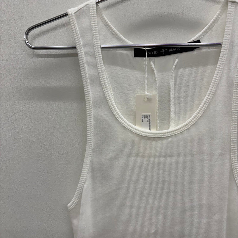 No ID. Back Cross Ribbed Tank Top