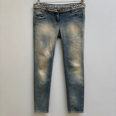 FW11 Balmain Studded Low Rise Skinny Jeans
