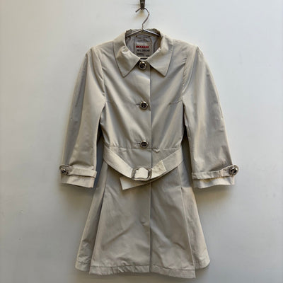 00s Prada Pleated French Trench Coat