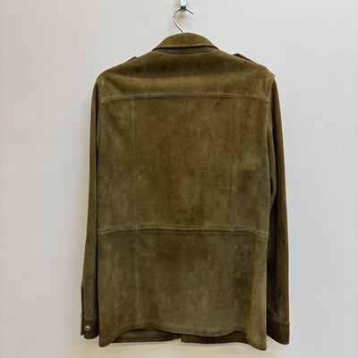 FW16 Yves Saint Laurent Suede Leather Military Jacket