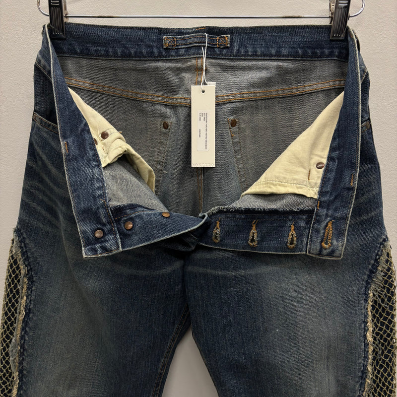 00s Mihara Yasuhiro Netted Side Jeans