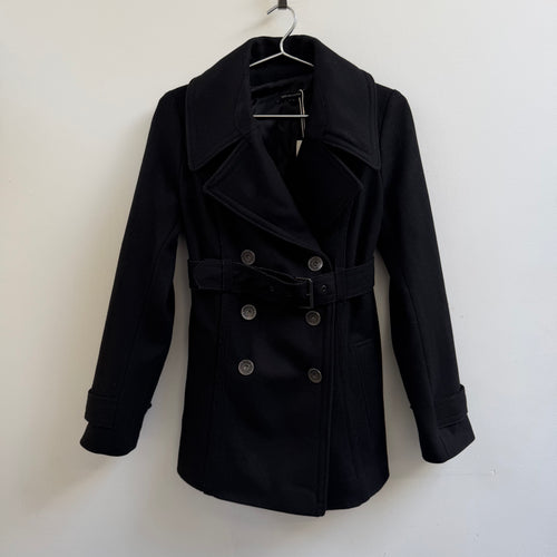 00s Plein Sud Jeanius Double Breasted Belted Trench-Style Pea Coat