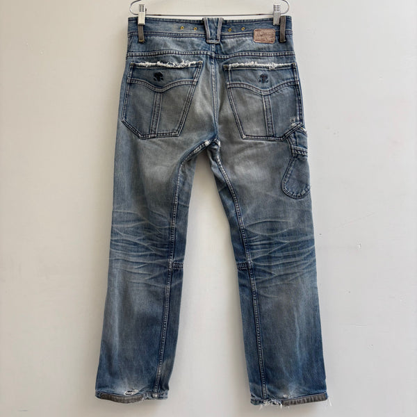 00s Diesel Distressed Panelled Jeans