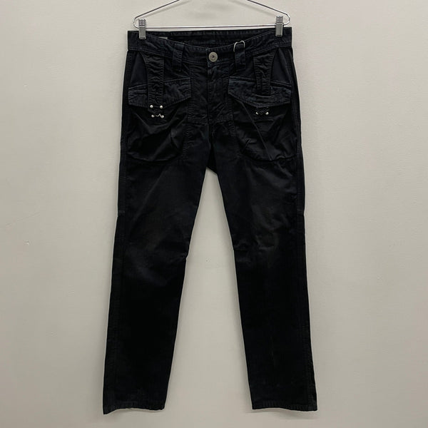 Marithé François Girbaud Herringbone Cargo Jeans