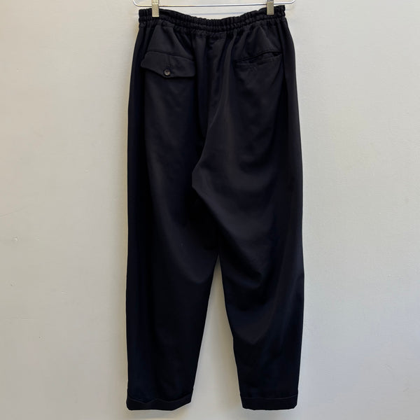 Comme Des Garçons Homme Plus Dark Navy Elastic Waist Trousers