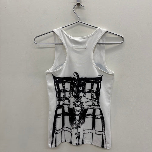 FW24 Jean Paul Gaultier Corset Printed Jersey Tank Top