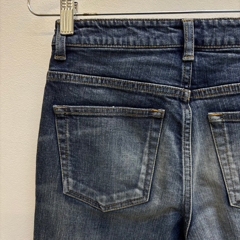 SS18 Yves Saint Laurent Acid Wash Distressed Zip Jeans