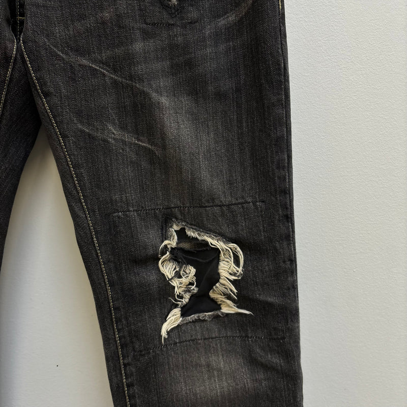 Tête Homme Acid Wash Distressed Denim Jeans