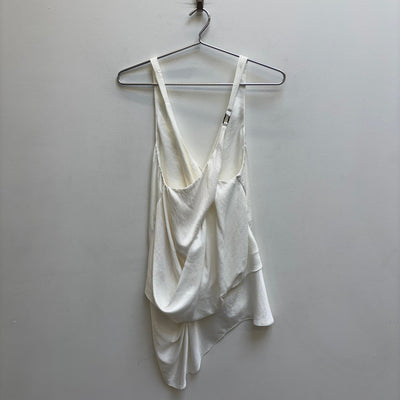 Helmut Lang Cross Front Asymmetric Drape Top