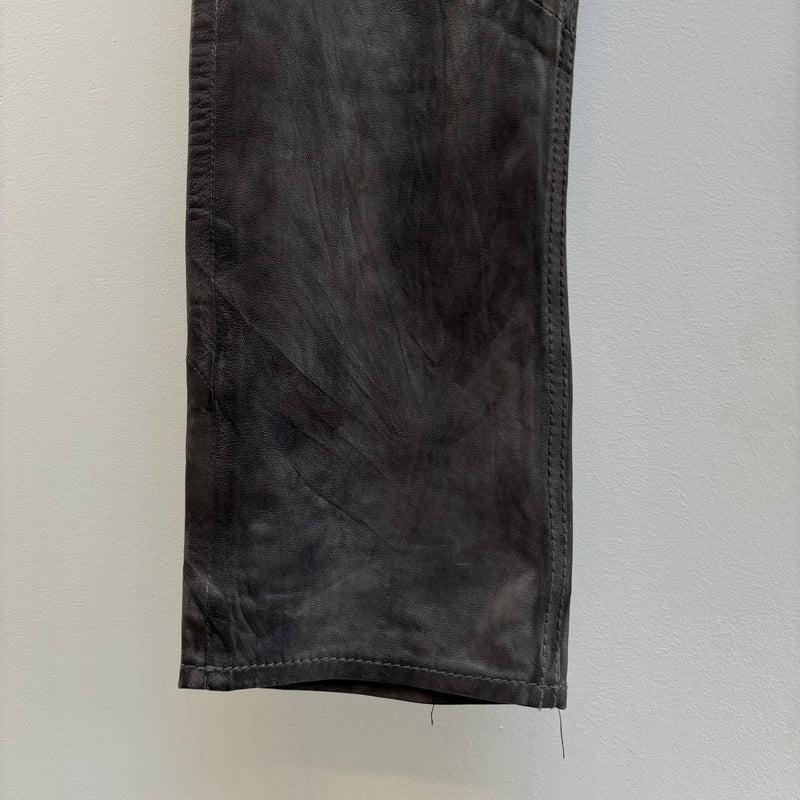 Diesel Sea Green Perforated Lambskin Jeans