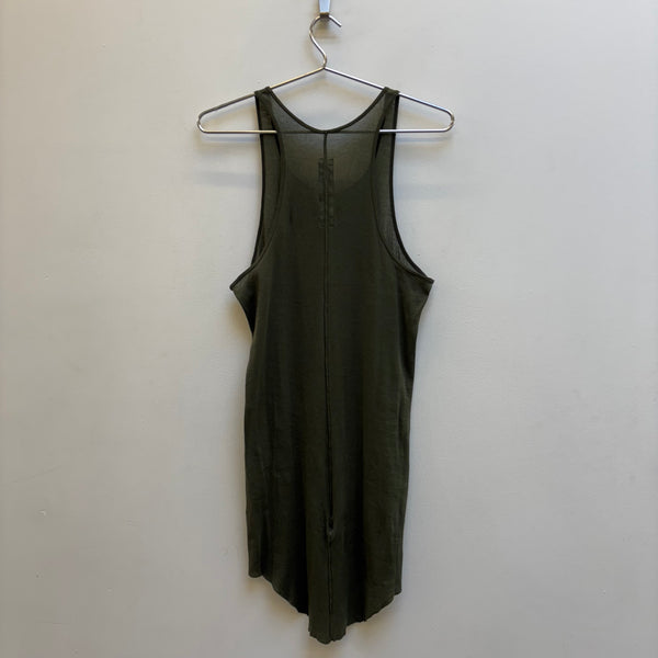 FW24 Rick Owens ‘PORTERVILLE’ Long Tank Top (Green)