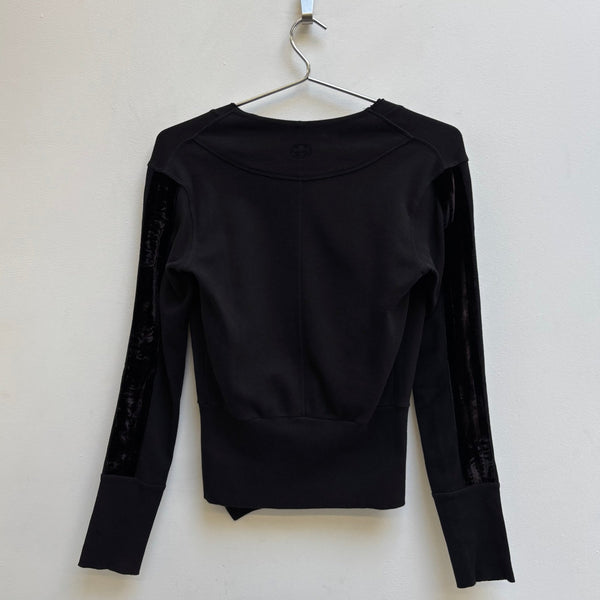 00s Gucci By Tom Ford Velvet Sleeve Cardigan
