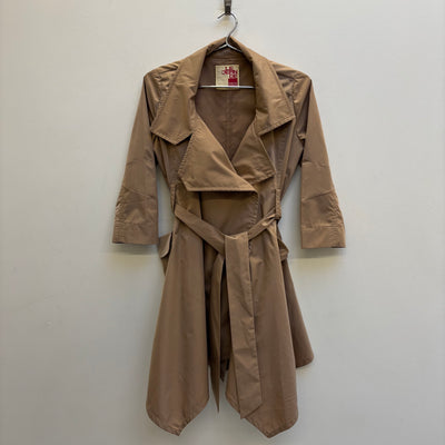 Marithé Francois Girbaud Half Sleeve Belted Trench Coat