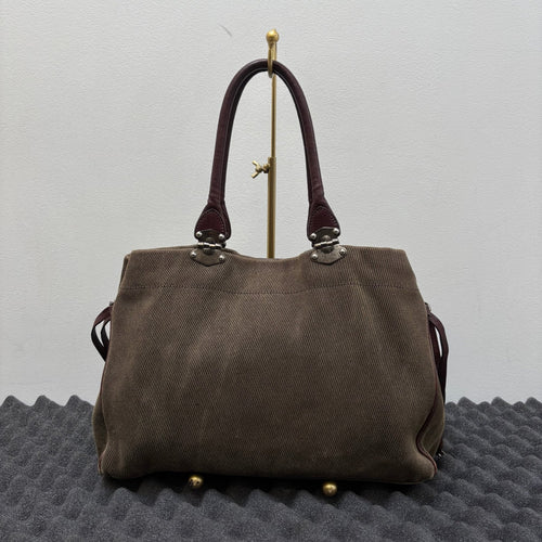 SS05 Miu Miu Embellished Canvas Shoulder Bag