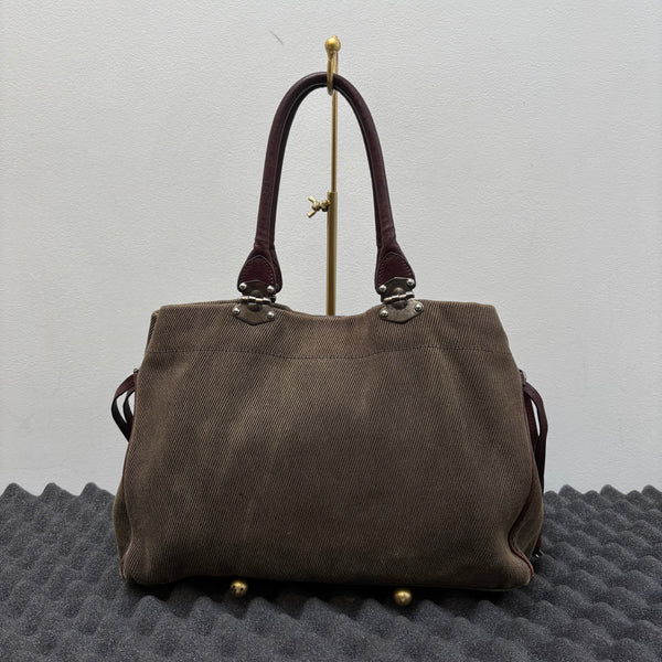 SS05 Miu Miu Embellished Canvas Shoulder Bag
