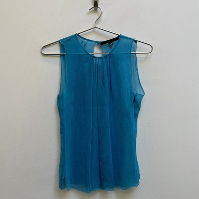 PF11 Alessandro Dell Acqua Turquoise Sheer Top