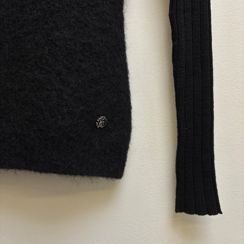 Roberto Cavalli Mohair Studded Shoulder Knit Long Sleeve