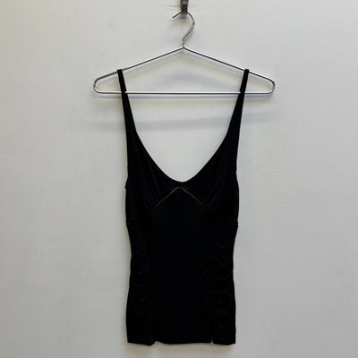 00s Gucci Ruched Draped Back Tank Top