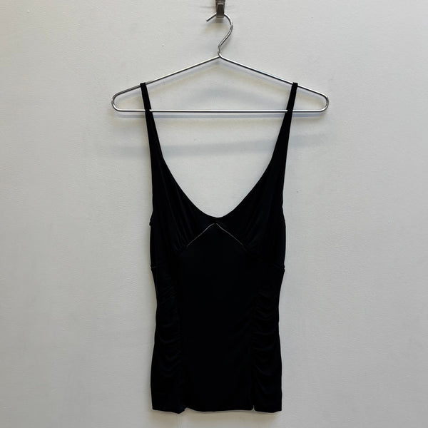 00s Gucci Ruched Draped Back Tank Top