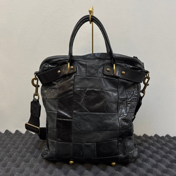 00s Dolce & Gabbana Patchwork Leather Shoulder Bag