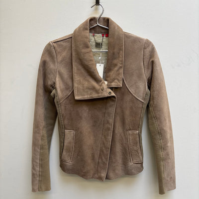 Damir Doma Suede & Fur Beige Moto Jacket