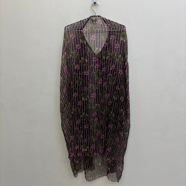 00s Jean Paul Gaultier Soleil Sheer Floral Cover Up Dress