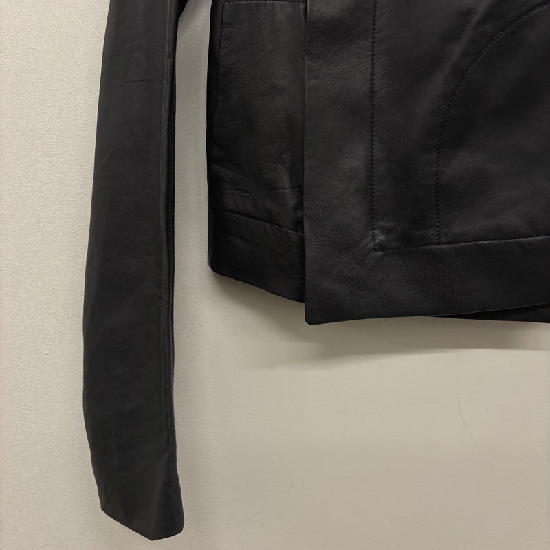 SS15 Rick Owens ‘FAUN’ Funnel Neck Leather Jacket