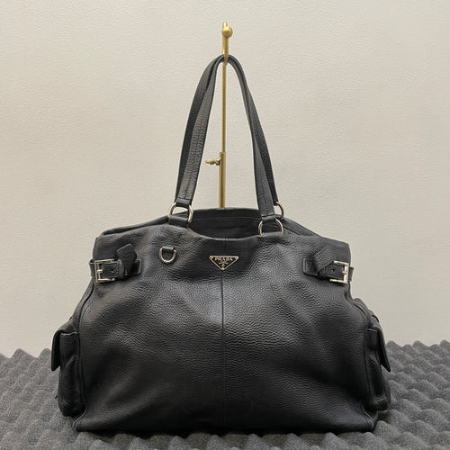 SS04 Prada Vitello Daino Side Pocket Leather Handbag