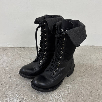 Miss Sixty Fold Over Leather Moto Boots