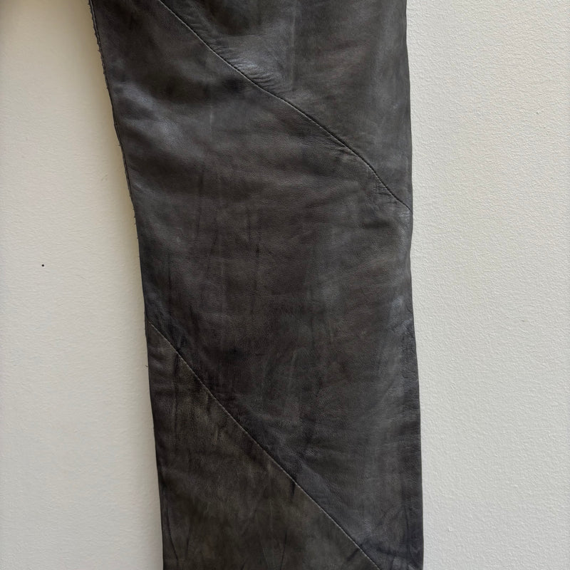 Diesel Sea Green Perforated Lambskin Jeans