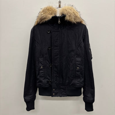 5351 Pour Les Hommes Fur Hooded Bomber Jacket